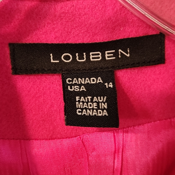 Louben Canada pink jacket blazer size 14, wool blend - Picture 4 of 7